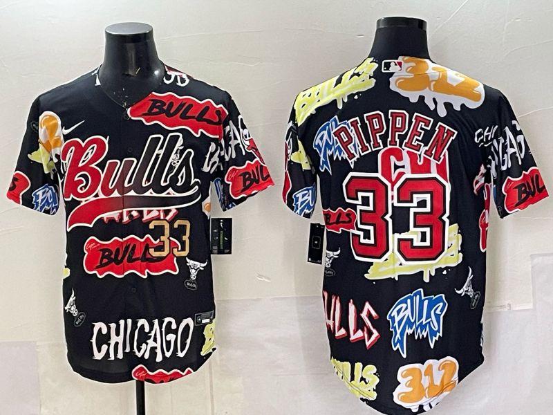 Men Chicago Bulls Nike #33 Pippen black NBA 2025 Jersey style 032->chicago bulls->NBA Jersey